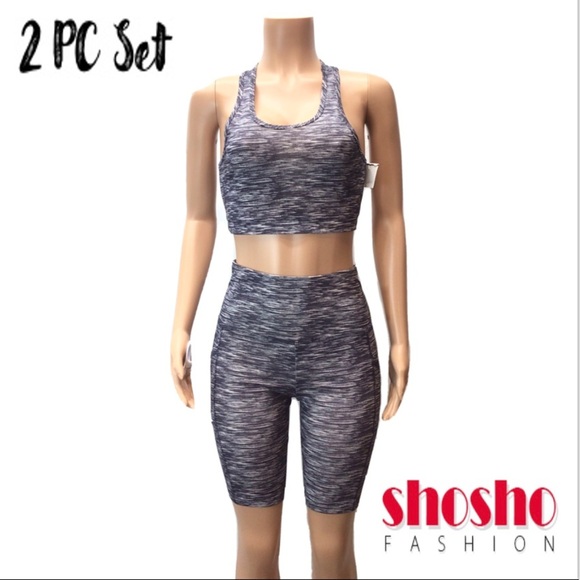 Shosho Womens 2Pc Athleisure Yoga Top & Bottom Set - Picture 1 of 13